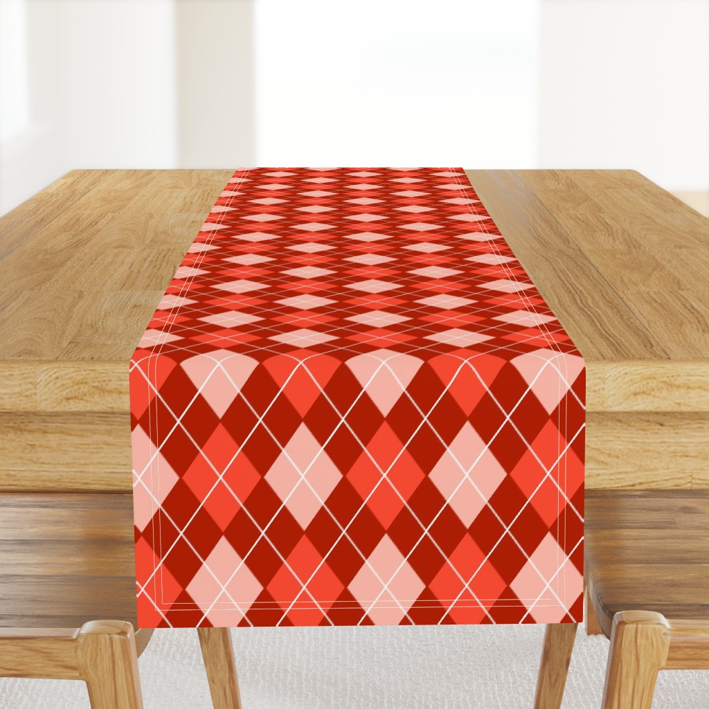 Classic Argyle Plaid in Coral Pinks