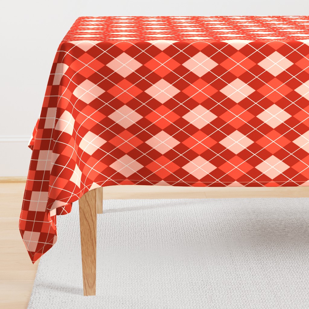 Classic Argyle Plaid in Coral Pinks