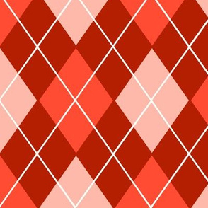 Classic Argyle Plaid in Coral Pinks