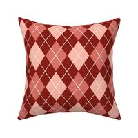 Classic Argyle Plaid in Burgundy Peach and Pink