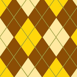 Classic Argyle Plaid in Yellow and Brown