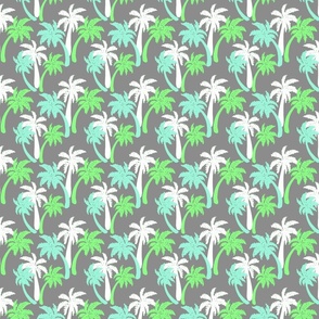 green palms on gray 2x2