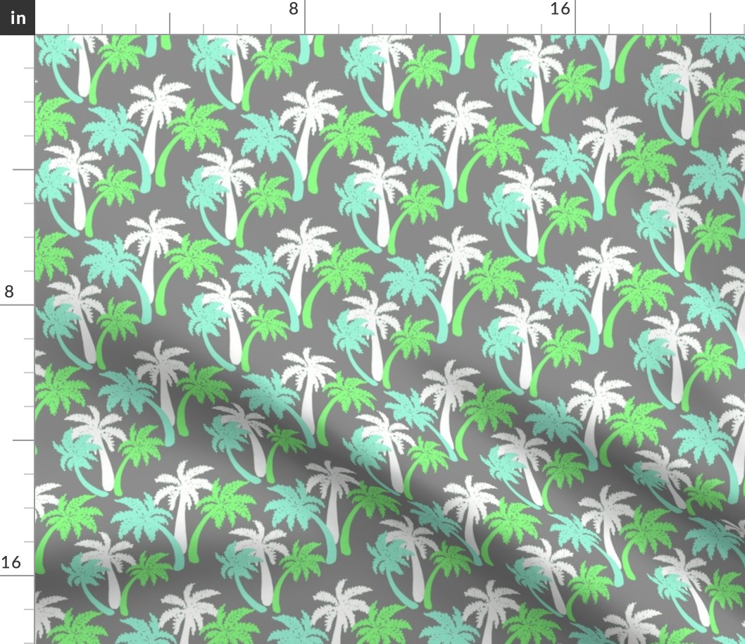 green palms on gray 4x4