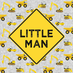 27x36" panel - Little Man - Construction themed - LAD19