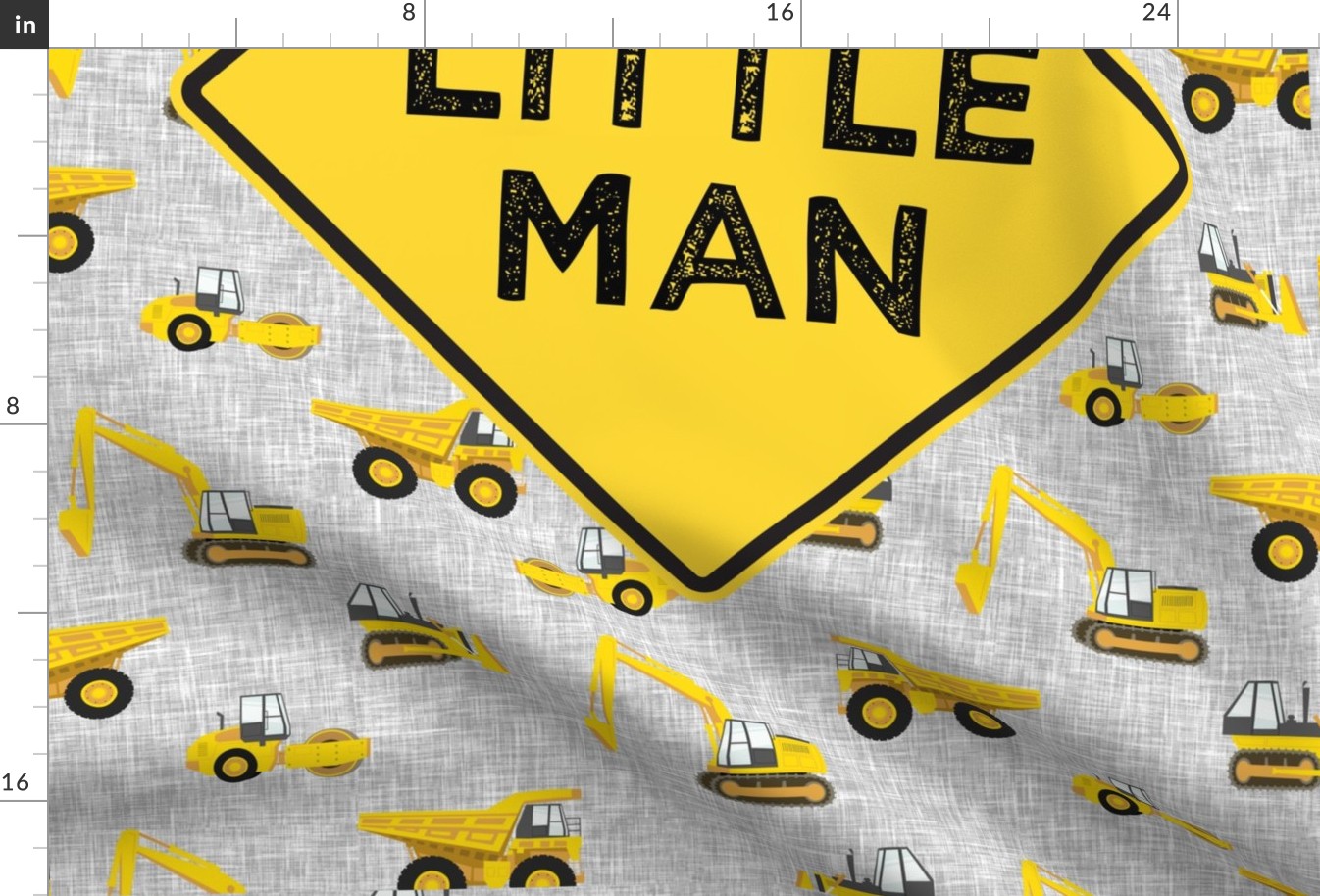 27x36" panel - Little Man - Construction themed - LAD19