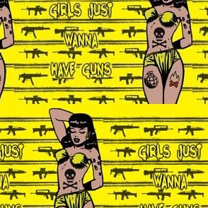 pinup girls with machine guns