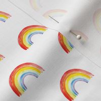 Small Watercolor Rainbows // White