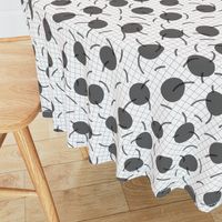 Vintage 90's Memphis grid spots marks - charcoal