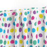 Hand Drawn Polka Dots on White