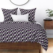 Stormy Seas - floating squares purple black