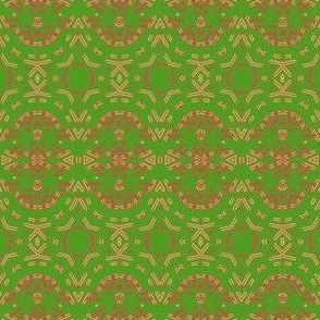 Red and Green Tapestry Look