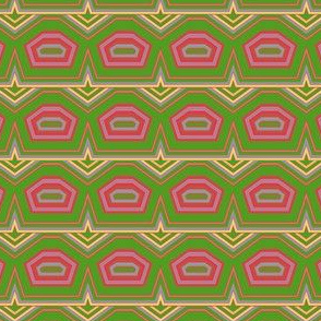 Red and Green Patterned Stripes