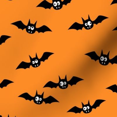 bats - cute halloween - orange - LAD19