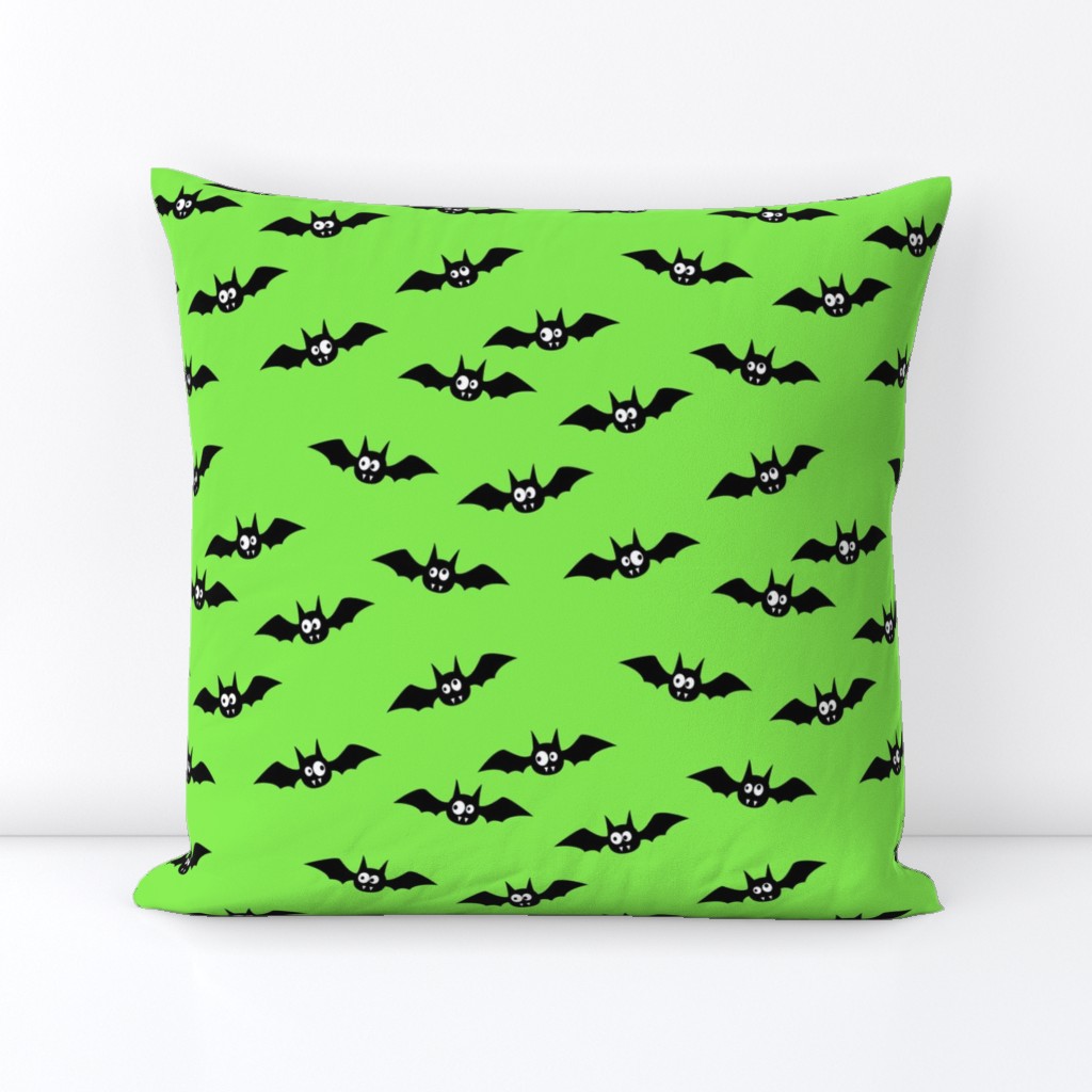 bats - cute halloween - green - LAD19