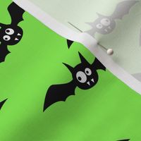 bats - cute halloween - green - LAD19