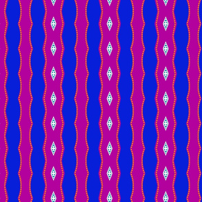 magenta & blue waves