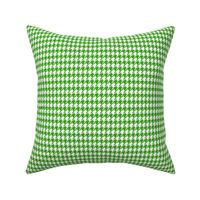 Tiny Elongated Hounds Tooth  Modern  /Green  Small Scale   -from Vintage strawberry collection   