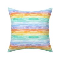 (small scale) watercolor rainbow stripes C19BS