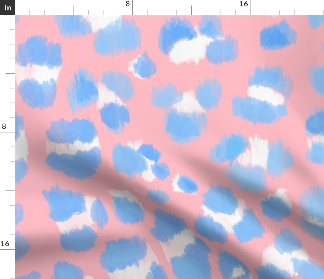 Abstract Sketch Leopard Spots (Blue and Pink)