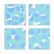 Abstract Sketch Leopard Spots (Blue and Limpet Shell)