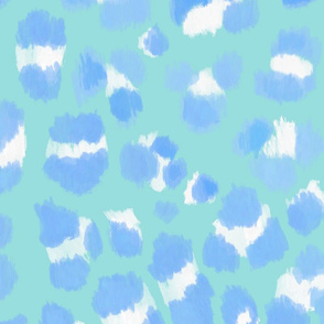 Abstract Sketch Leopard Spots (Blue and Limpet Shell)