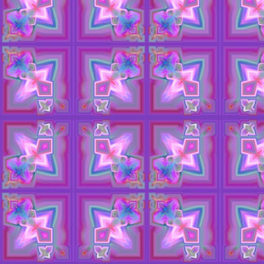 Purple and Pink Fractal Tiles