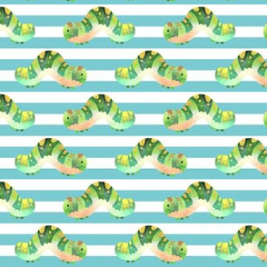 Happy Caterpillars (blue stripe)