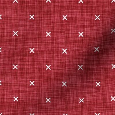 x // red linen