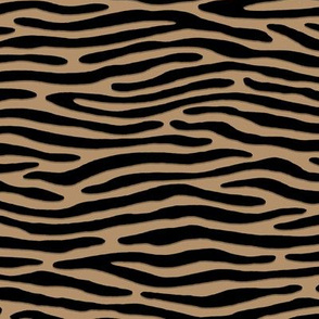 ★ ZEBRA OR TIGER ? ★ Light Brown – Small Scale - Horizontal / Collection : Wild Stripes – Punk Rock Animal Prints 2