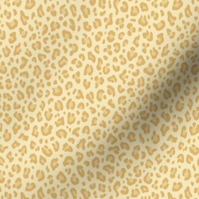 ★ LEOPARD PRINT in LIGHT GOLDEN MUSTARD MONOCHROME ★ Tiny Scale / Collection : Leopard spots – Punk Rock Animal Prints