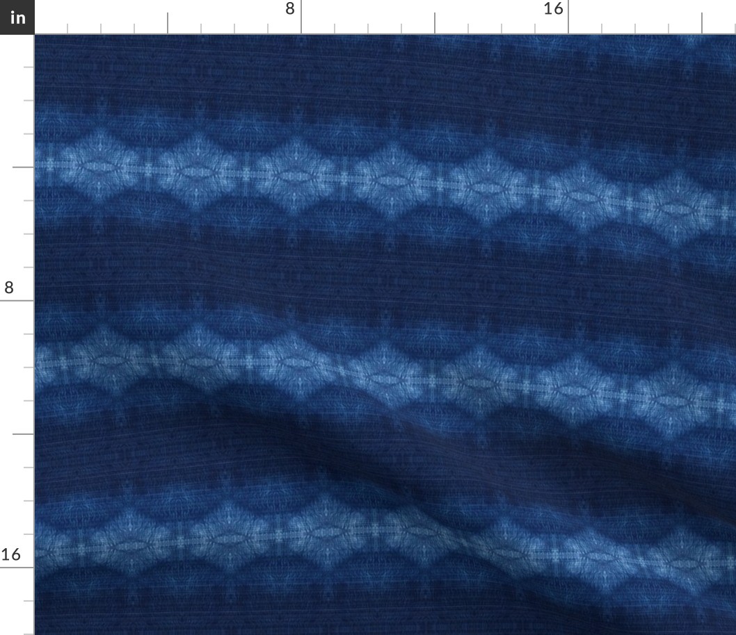 Quilted Indigo Diamond Stripes