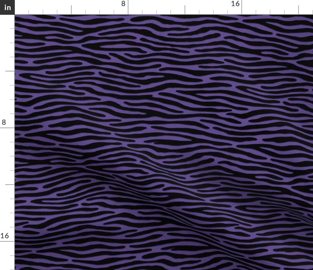 ★ ZEBRA OR TIGER ? ★ Psychobilly Purple – Small Scale- Horizontal / Collection : Wild Stripes – Punk Rock Animal Prints 2