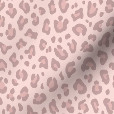 ★ LEOPARD PRINT - DUSTY MAUVE on BLUSH PINK ★ Medium Scale / Collection : Leopard spots – Punk Rock Animal Prints