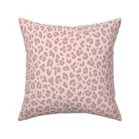 ★ LEOPARD PRINT - DUSTY MAUVE on BLUSH PINK ★ Medium Scale / Collection : Leopard spots – Punk Rock Animal Prints