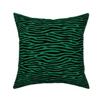 ★ ZEBRA OR TIGER ? ★ Green – Small Scale - Horizontal / Collection : Wild Stripes – Punk Rock Animal Prints 2