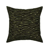 ★ ZEBRA OR TIGER ? ★ Camo Olive Green – Small Scale - Horizontal / Collection : Wild Stripes – Punk Rock Animal Prints 2