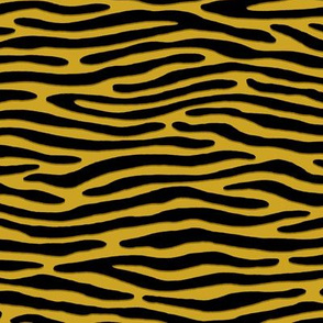 ★ ZEBRA OR TIGER ? ★ Mustard Yellow – Small Scale - Horizontal / Collection : Wild Stripes – Punk Rock Animal Prints 2