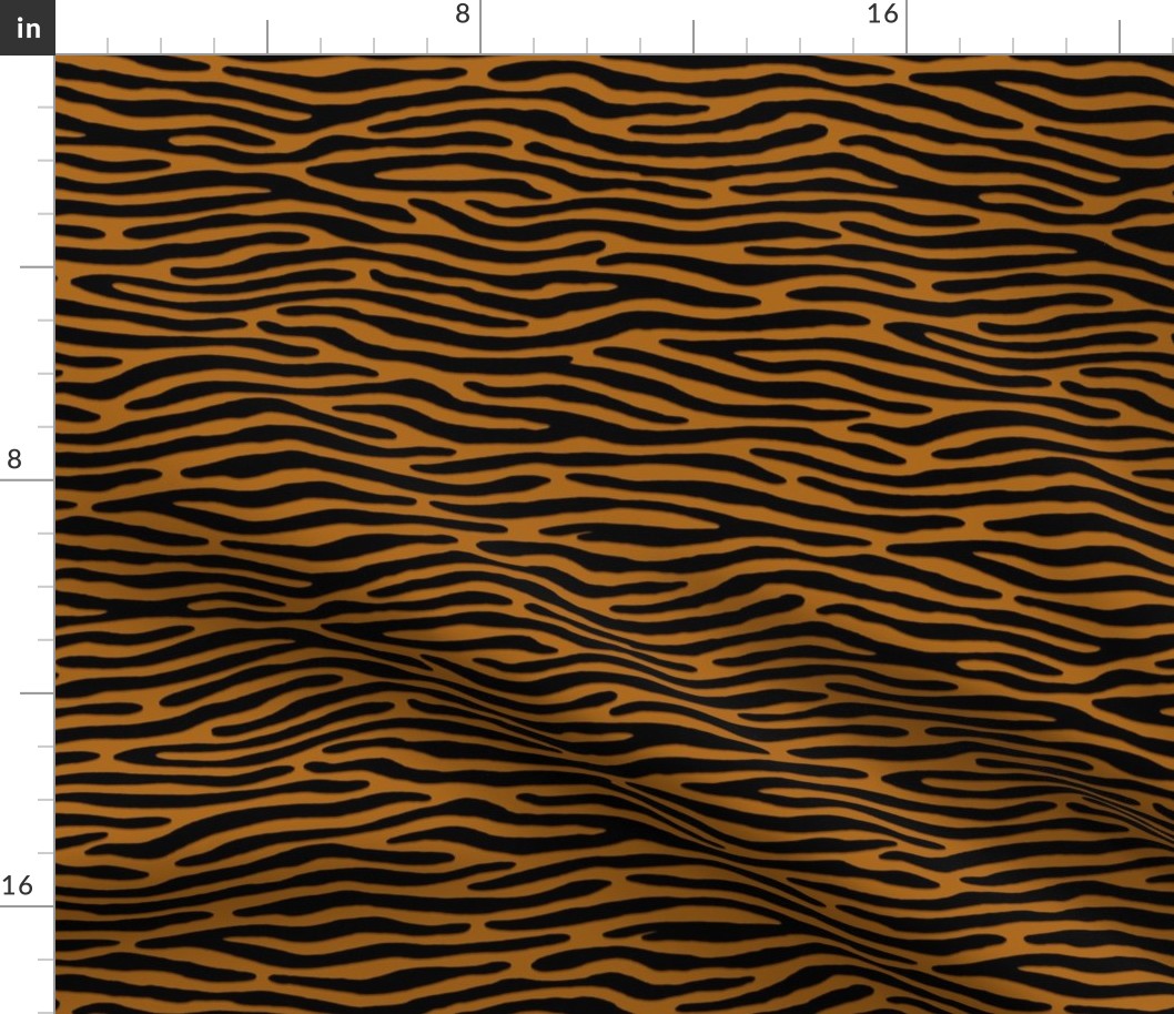 ★ ZEBRA OR TIGER ? ★ Yellow Ochre – Small Scale - Horizontal / Collection : Wild Stripes – Punk Rock Animal Prints 2