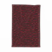 ★ ZEBRA OR TIGER ? ★ Deep Red – Small Scale - Horizontal / Collection : Wild Stripes – Punk Rock Animal Prints 2