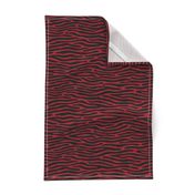 ★ ZEBRA OR TIGER ? ★ Deep Red – Small Scale - Horizontal / Collection : Wild Stripes – Punk Rock Animal Prints 2