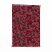 ★ ZEBRA OR TIGER ? ★ Cherry Red – Small Scale - Horizontal / Collection : Wild Stripes – Punk Rock Animal Prints 2