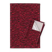 ★ ZEBRA OR TIGER ? ★ Cherry Red – Small Scale - Horizontal / Collection : Wild Stripes – Punk Rock Animal Prints 2