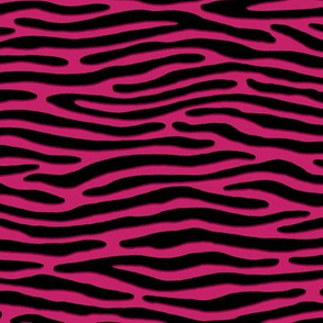 ★ ZEBRA OR TIGER ? ★ Hot Pink – Small Scale - Horizontal / Collection : Wild Stripes – Punk Rock Animal Prints 2