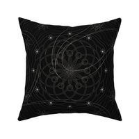 ★ COSMOS ★ Black and White - Large Scale / Collection : Cosmic Trip – Space Geometric Prints