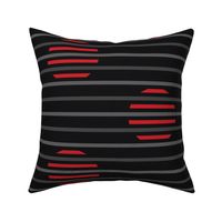 ★ DARK SUNSET ★ Gray, Red, Black – Very Large Scale / Collection : Abstract Geometric Prints