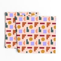 Simple Shapes Kilim in Peach