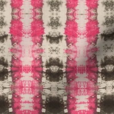 Abstract Pink and Green Shibori