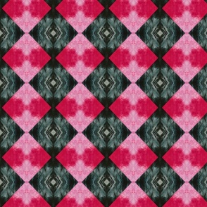 Pink and Green Triangle Cheater Quilt 