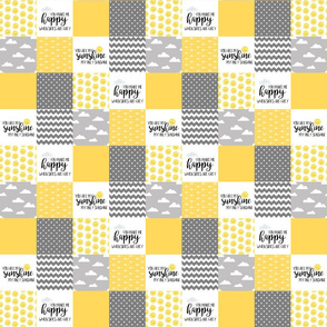 2 inch You are my sunshine - Wholecloth Cheater Quilt 