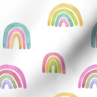 7" Rainbows in the sky, rainbow fabric, baby fabric,nursery fabric and rainbows nursery 